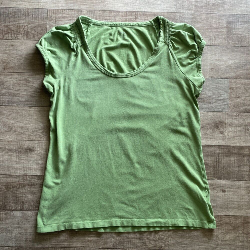 Apt. 9 Essentials Women's T-Shirt Size Large Green Textured Short Sleeve